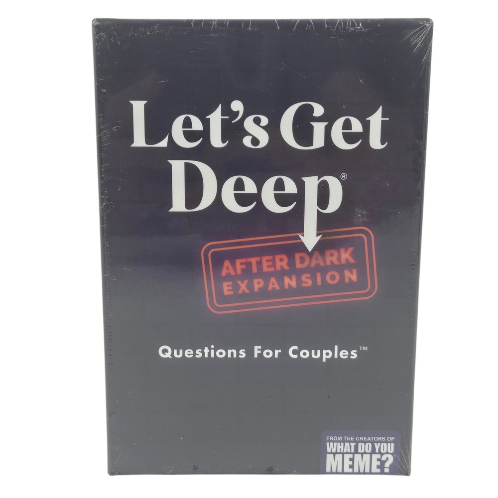 Let's Get Deep After Dark Expansion Card Game Black New Factory Sealed